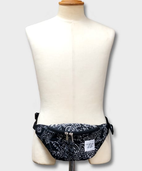 "Patchworks" Diamond Patch Bandana Fanny Pack -black