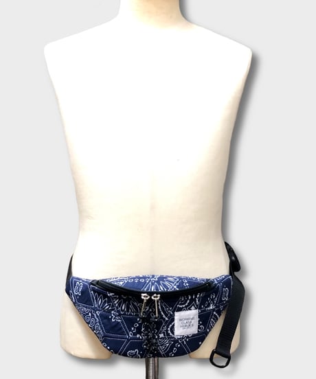 "Patchworks" Diamond Patch Bandana Fanny Pack -navy