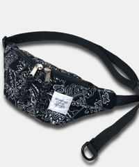 "Patchworks" Diamond Patch Bandana Fanny Pack -black