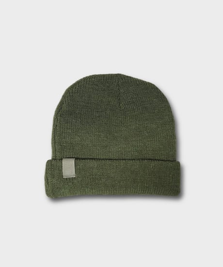 "Patched" USN Knit beanie -olive