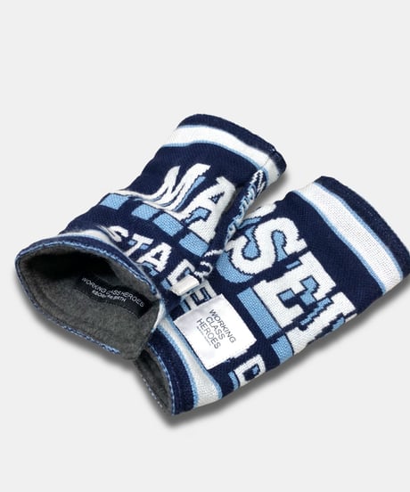 "Re;make" used soccer muffler hand warmer -OM /White