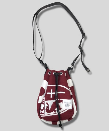"Re;make" used soccer muffler 2way Drawstring poach -FCM