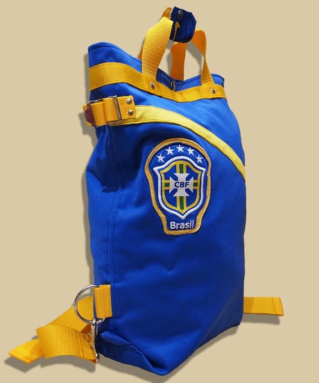 "Re;make" used soccer uniform 2way Rucksack -Brazil National Team