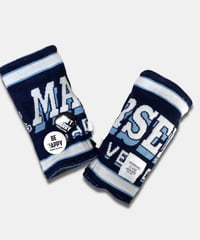 "Re;make" used soccer muffler hand warmer -OM /White