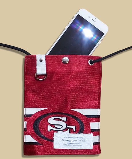 "Re;make" NFL Game shirts  Mobile Pouch -"80"/burgundy