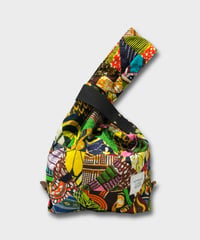 "Patchworks" Triangle patch African batik SHIJIMI Bag -black tape