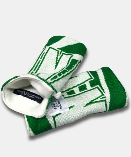 "Re;make" used soccer muffler hand warmer -PMC /White
