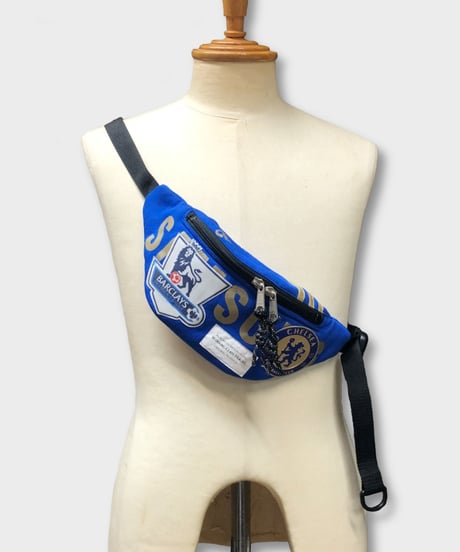 "Re;make" used soccer uniform fanny pack -CFC