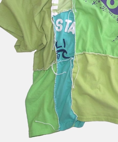 Remake Vertical Cut T-Shirts -kiwi&pistachio #A