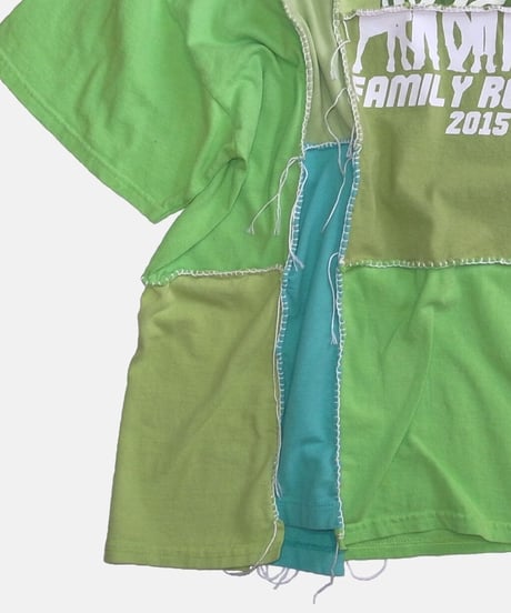 Remake Vertical Cut T-Shirts -kiwi&pistachio #C