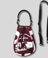 "Re;make" used soccer muffler 2way Drawstring poach -FCM