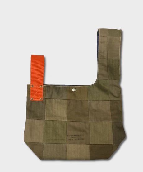 "Patchworks" Czech military twill cloth "SIJIMI" Bag -Orange tape #2