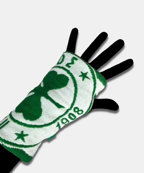 "Re;make" used soccer muffler hand warmer -PMC /Green