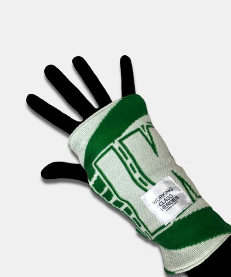 "Re;make" used soccer muffler hand warmer -PMC /Green