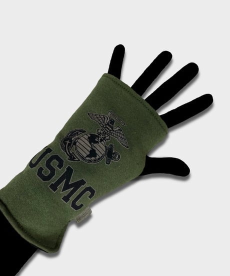 "Re;make" used USMC sweat  hand warmer -printed