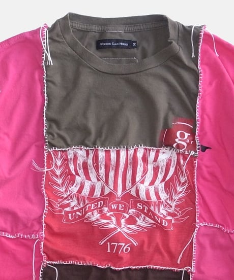 Remake Vertical Cut T-Shirts -strawberry&choco #A