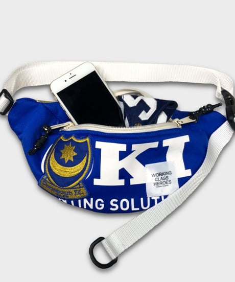 "Re;make" used soccer uniform fanny pack -PFC