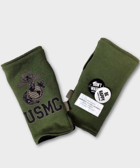 "Re;make" used USMC sweat  hand warmer -printed