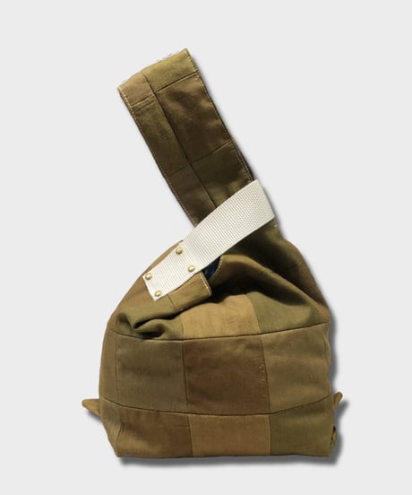 "Patchworks" Czech military twill cloth "SIJIMI" Bag -white tape  #2