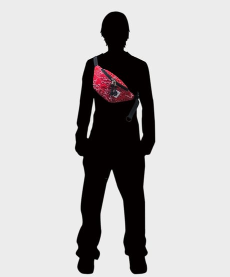 "Patchworks"  Diamond Patch Bandana Fanny Pack -red