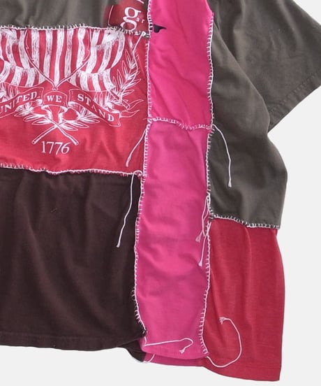 Remake Vertical Cut T-Shirts -strawberry&choco #A