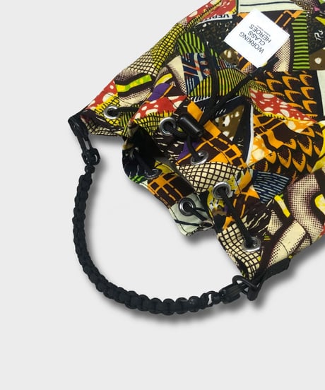 "Patchworks" Triangle Patch 2way Drawstring poach -African batik