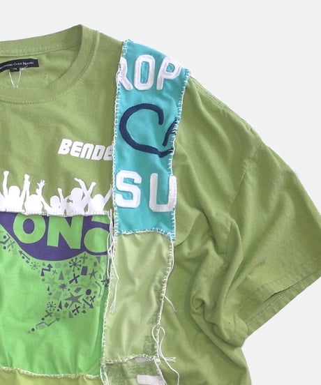 Remake Vertical Cut T-Shirts -kiwi&pistachio #A