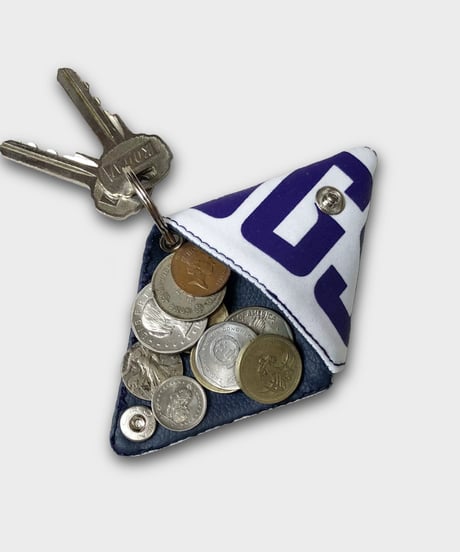 "Re;make" NFL gameshirt remake Triangle Coin purse -white