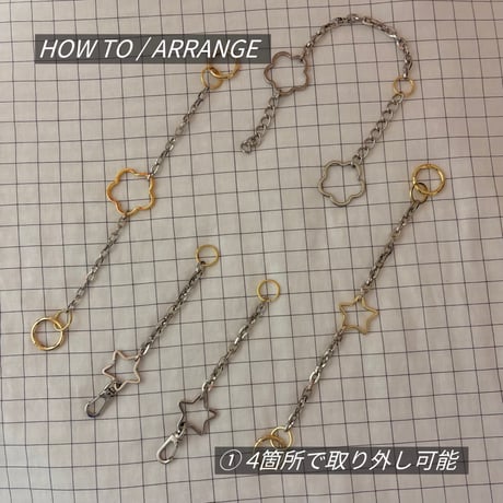 《1点もの》LONG STRAP / "SECRET GARDEN"（GOLD）