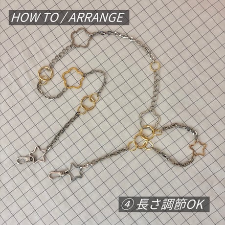 《1点もの》LONG STRAP / "SECRET GARDEN"（GOLD）