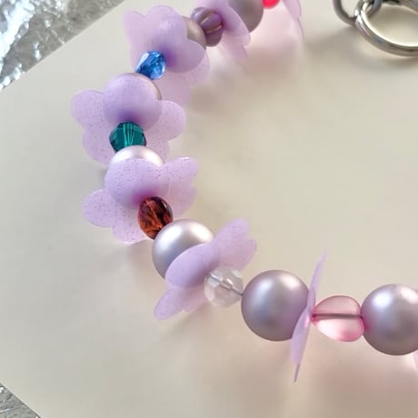 《1点もの》MY STRAP(ラベンダー フラワー)