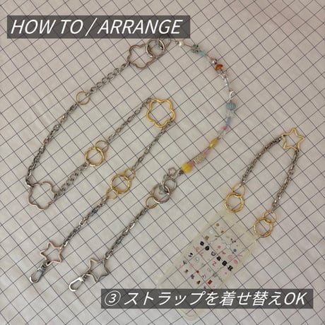《1点もの》LONG STRAP / "SECRET GARDEN"（GOLD）