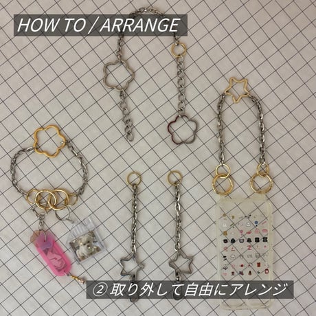 《1点もの》LONG STRAP / "SECRET GARDEN"（GOLD）