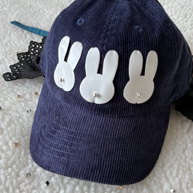 うさぎちゃん号でドライブ♡ 1点もの 》MY CAP (ときめきレースうさちゃん) | HELLO emiumigumi