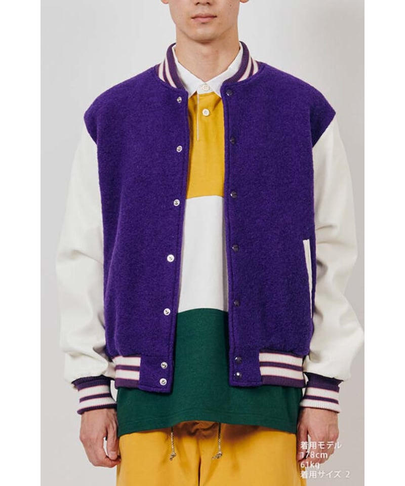 URU TOKYO×DIGAWEL Varsity Jacket【PURPLE】 | welles