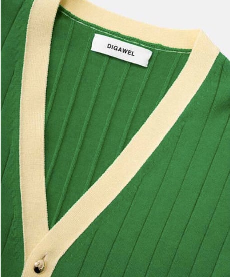 DIGAWEL  Rib Cardigan【GREEN】