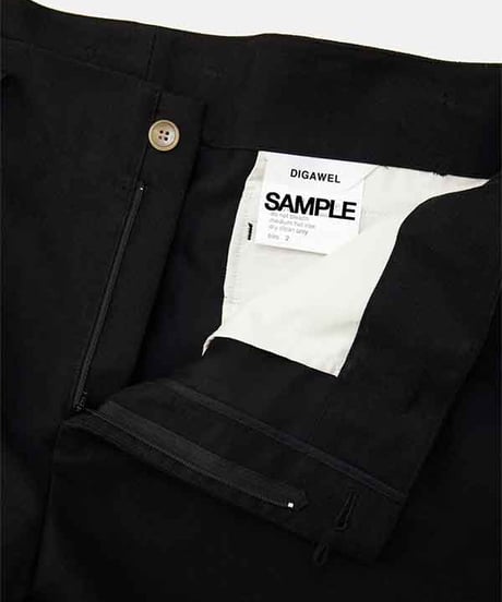 DIGAWEL Belt pants ① moleskin【BLACK】