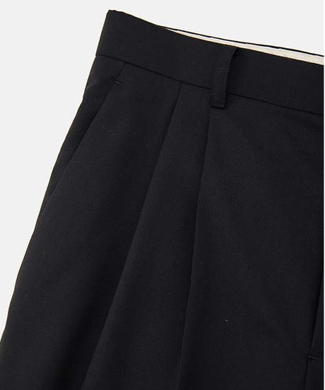 DIGAWEL 2Tuck tapered hem rib pants【BLACK】
