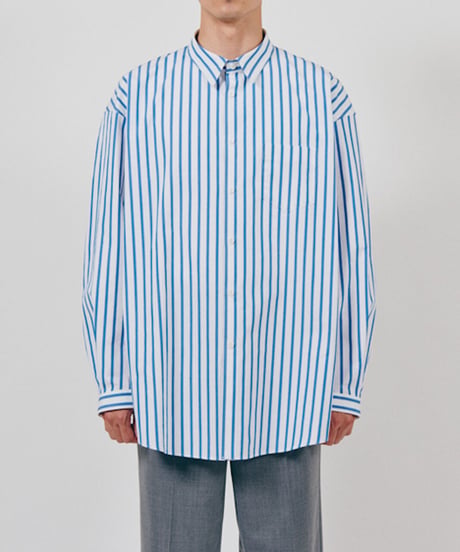 DIGAWEL  Oversized Shirt【BLUE STRIPE】