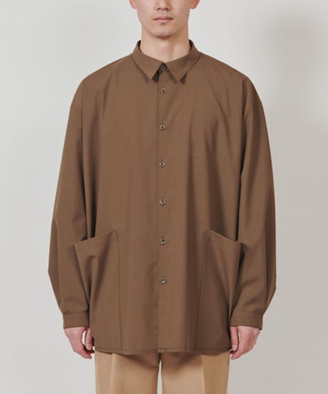 DIGAWEL  Side Pocket Oversized Shirt【CAMEL】