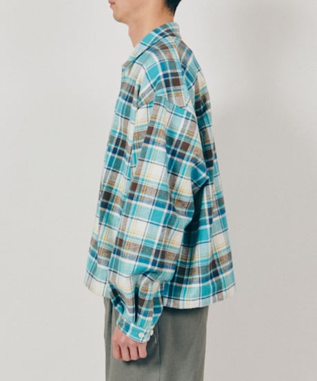 DIGAWEL  Oversized Crop top Shirt【TURQUOISE BLUE】