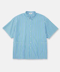 DIGAWEL Side pocket S/S shirt ① stripe【BLUE】