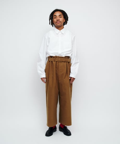 DIGAWEL Belt pants ② twill【BEIGE】