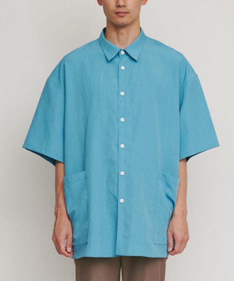 DIGAWEL Side pocket S/S shirt ②【BLUE】