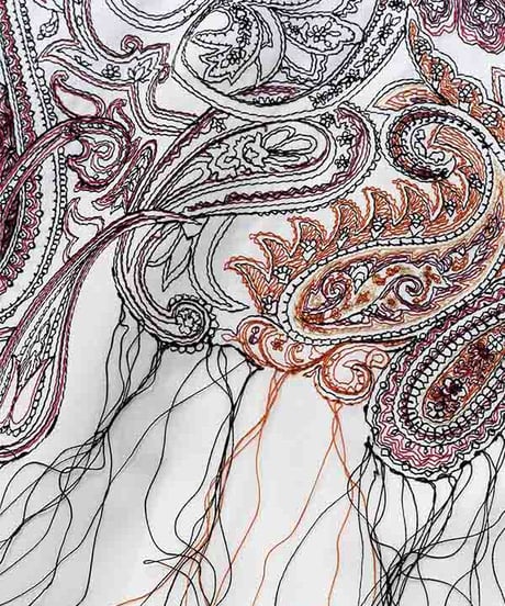 DIGAWEL  Shirt (generic)③ paisley embroidery【SKY GRAY】