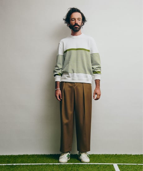 DIGAWEL  Border Sweater【GREEN】