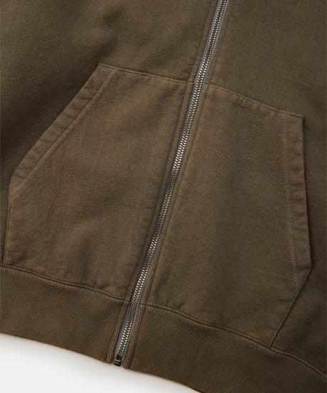 DIGAWEL Zip up hoodie (fade)【FADE KHAKI】