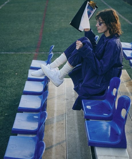 DIGAWEL  Raglan sleeve Coat (garment dye)【BLUE】