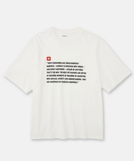 DIGAWEL Statement T-shirt【WHITE】