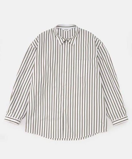 DIGAWEL  Oversized Shirt【KHAKI STRIPE】